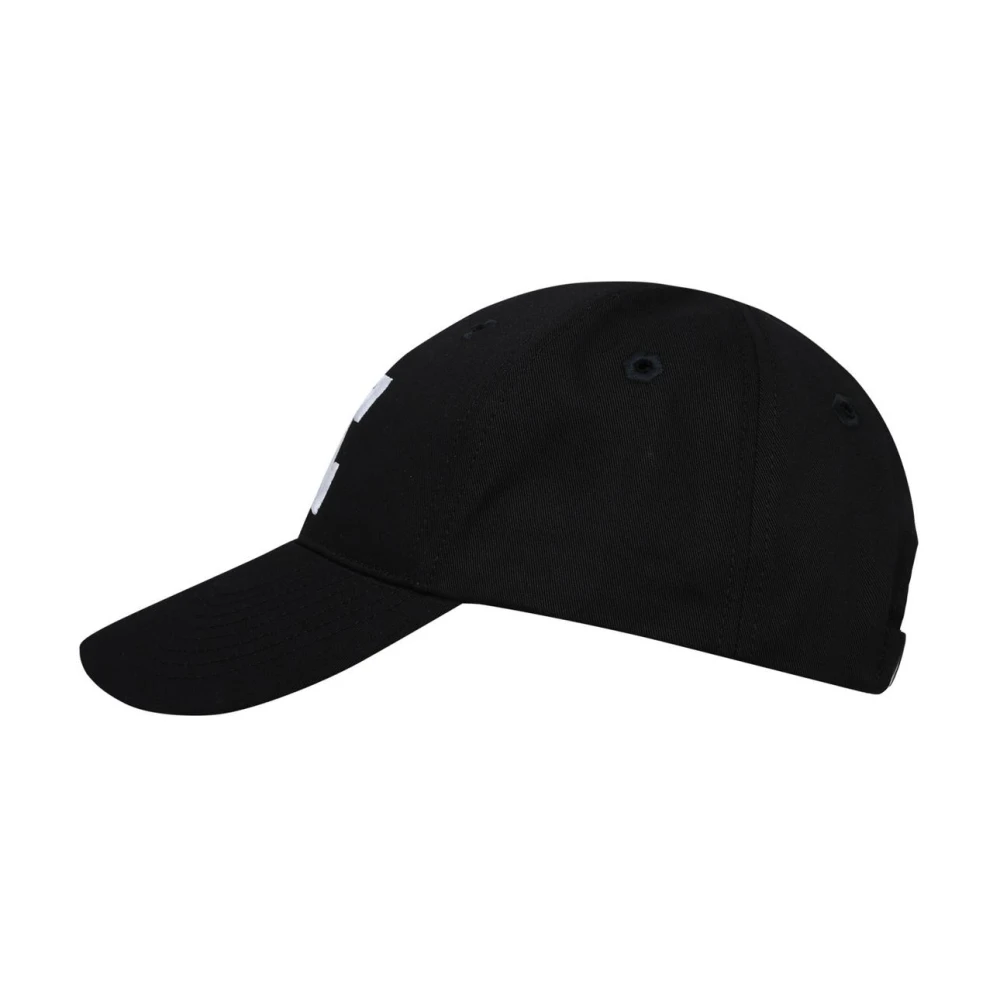 Off White Zwarte katoenen pet met geborduurd logo Black Heren