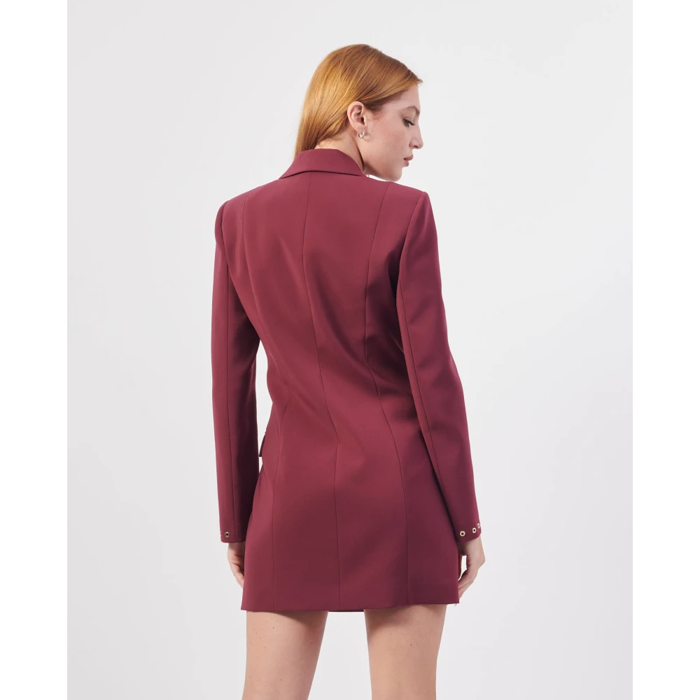 PATRIZIA PEPE Crepejasje met Eyelettes Red Dames
