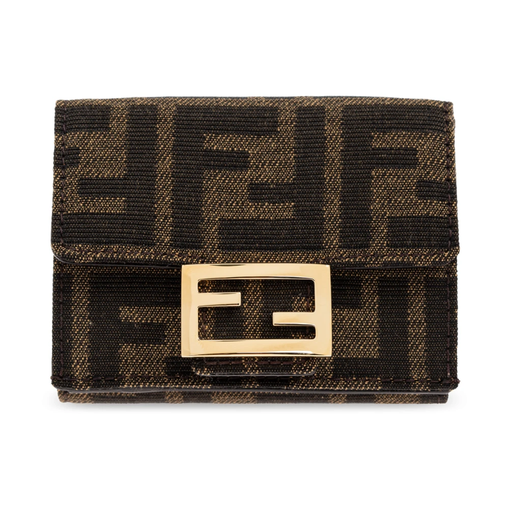 Fendi Women's Brown Wallets & Cardholders, One Size, Micro Trifold Wallet
