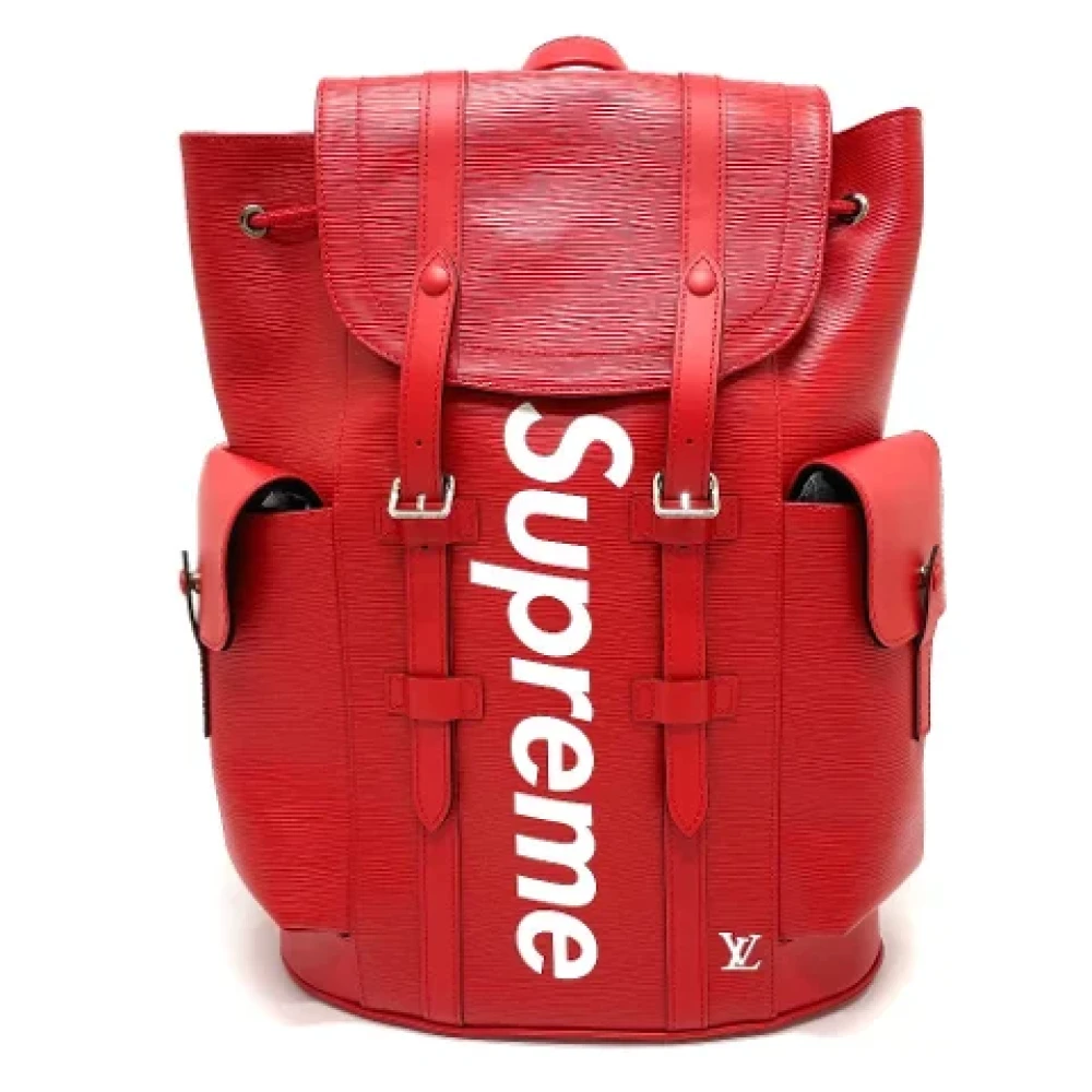 Louis Vuitton Vintage Pre-owned Leather louis-vuitton-bags Red Dames