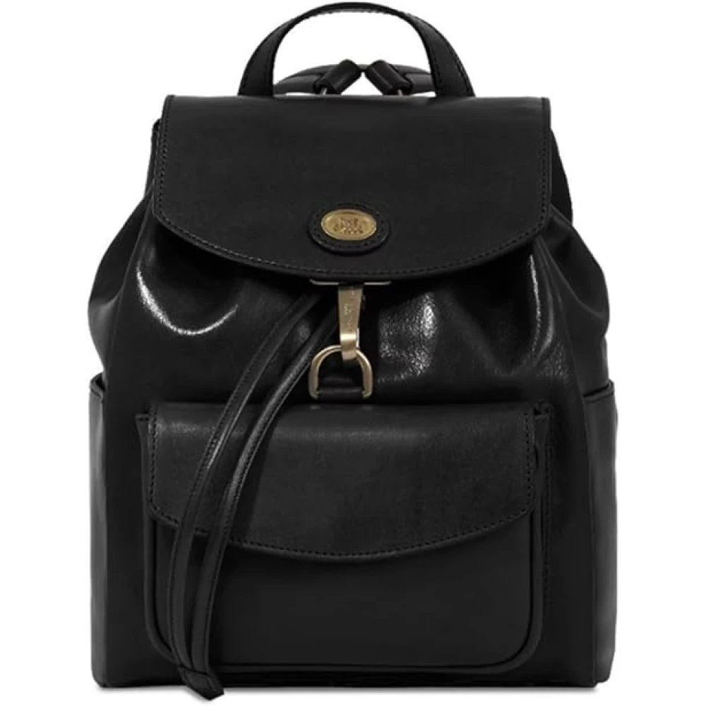 The Bridge Zwarte leren damesrugzak Black Unisex