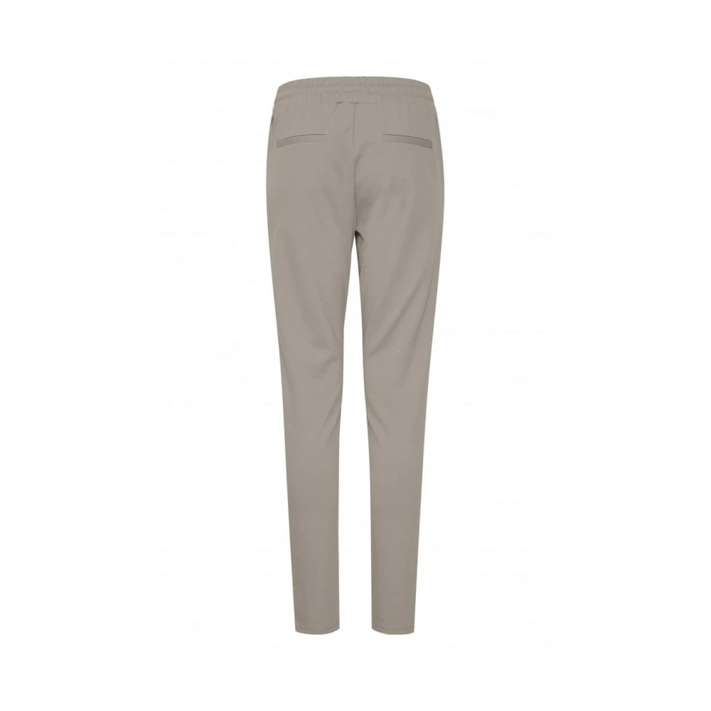 Ichi Grijze Polyester Sigarettenbroek Gray Dames