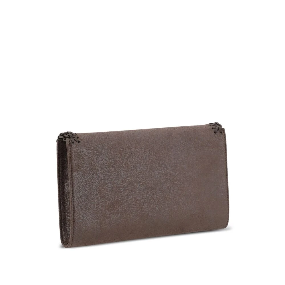 Stella Mccartney Bruine Gestructureerde Schoudertas met Ketting Brown Dames