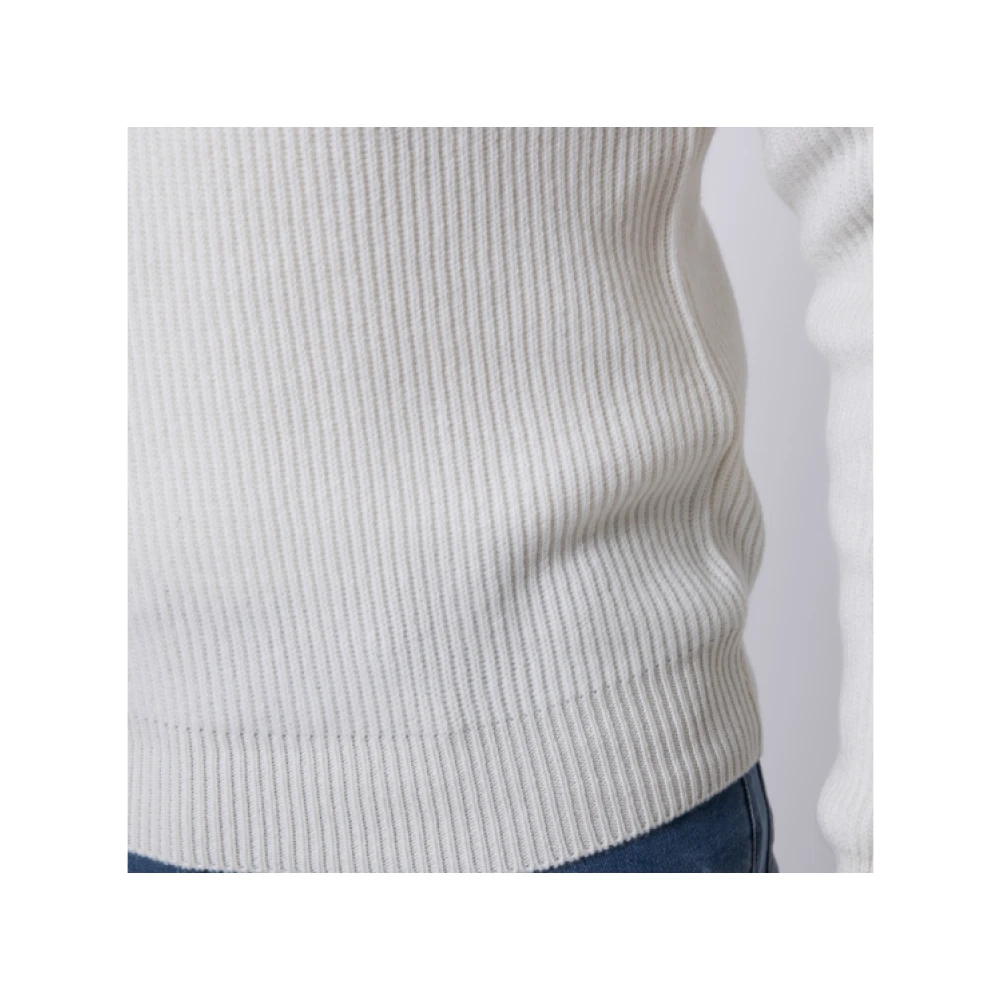Gran Sasso Kasjmier Hoodie met Ribboord White Heren