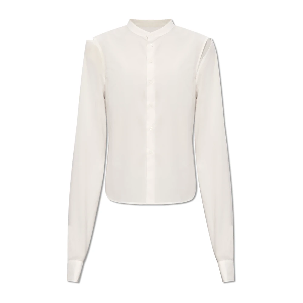 MM6 Maison Margiela Shirt met uitsparingen White Dames