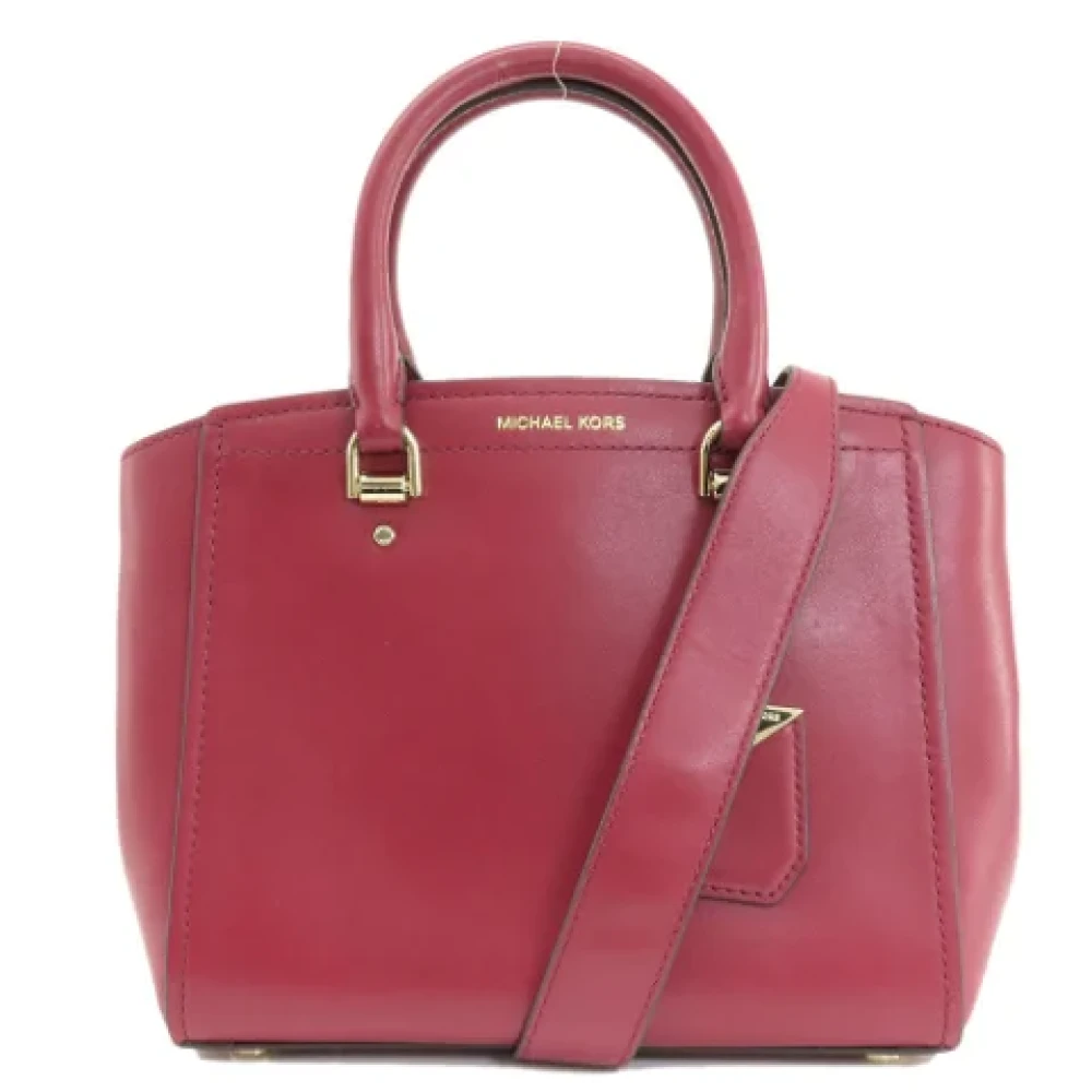 Michael Kors Pre-owned Leather handbags Red Dames