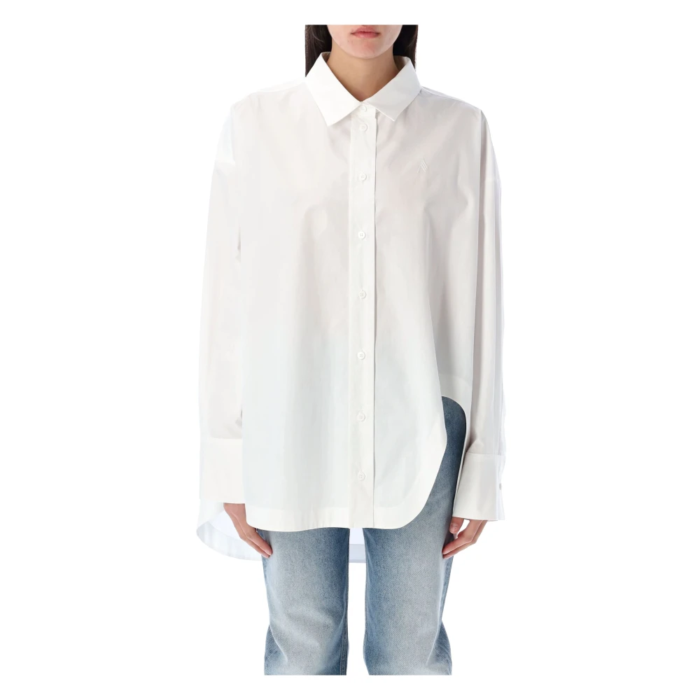The Attico Witte Katoenen Poplin Diana Shirt White Dames