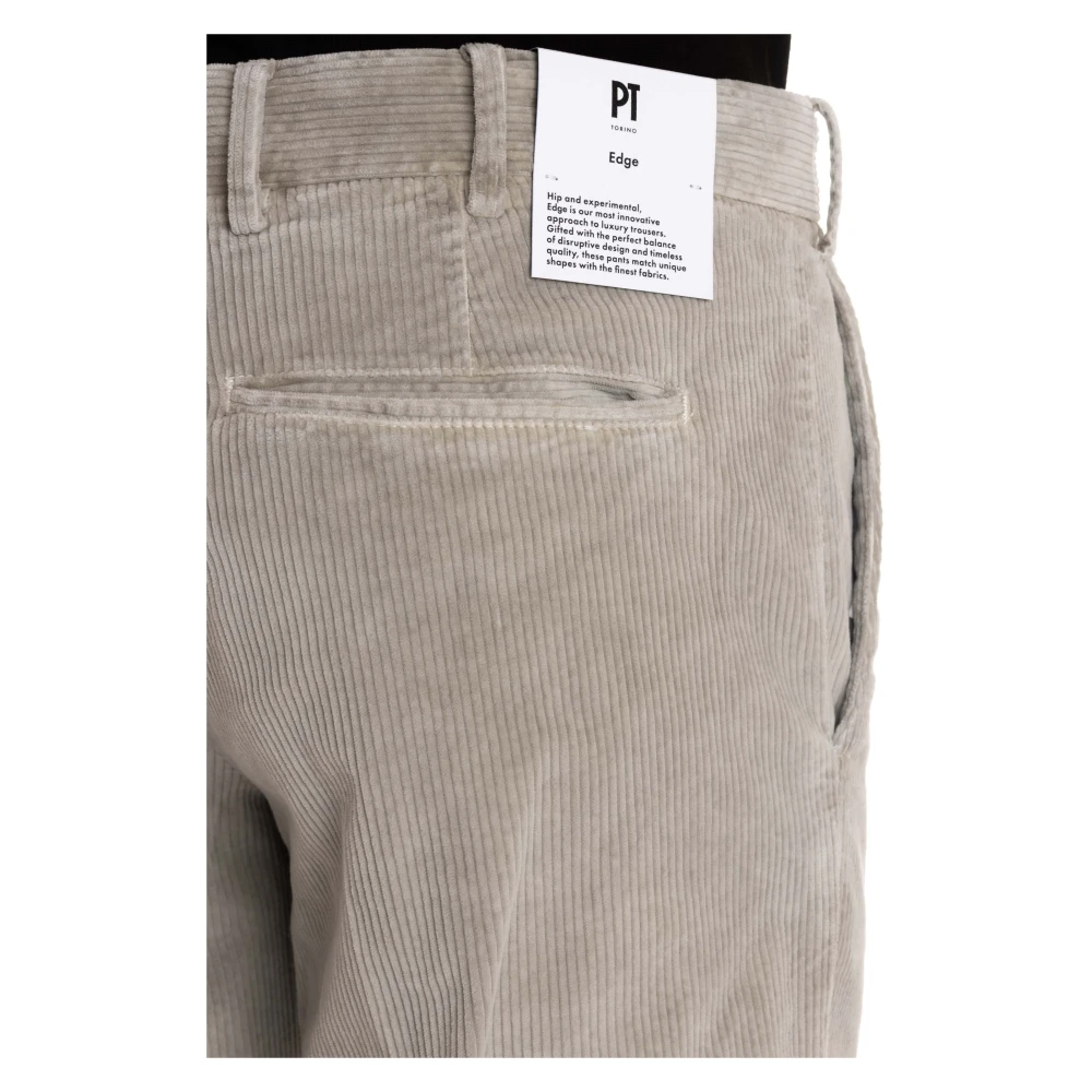PT Torino Grijze op maat gemaakte broek met rits Gray Heren