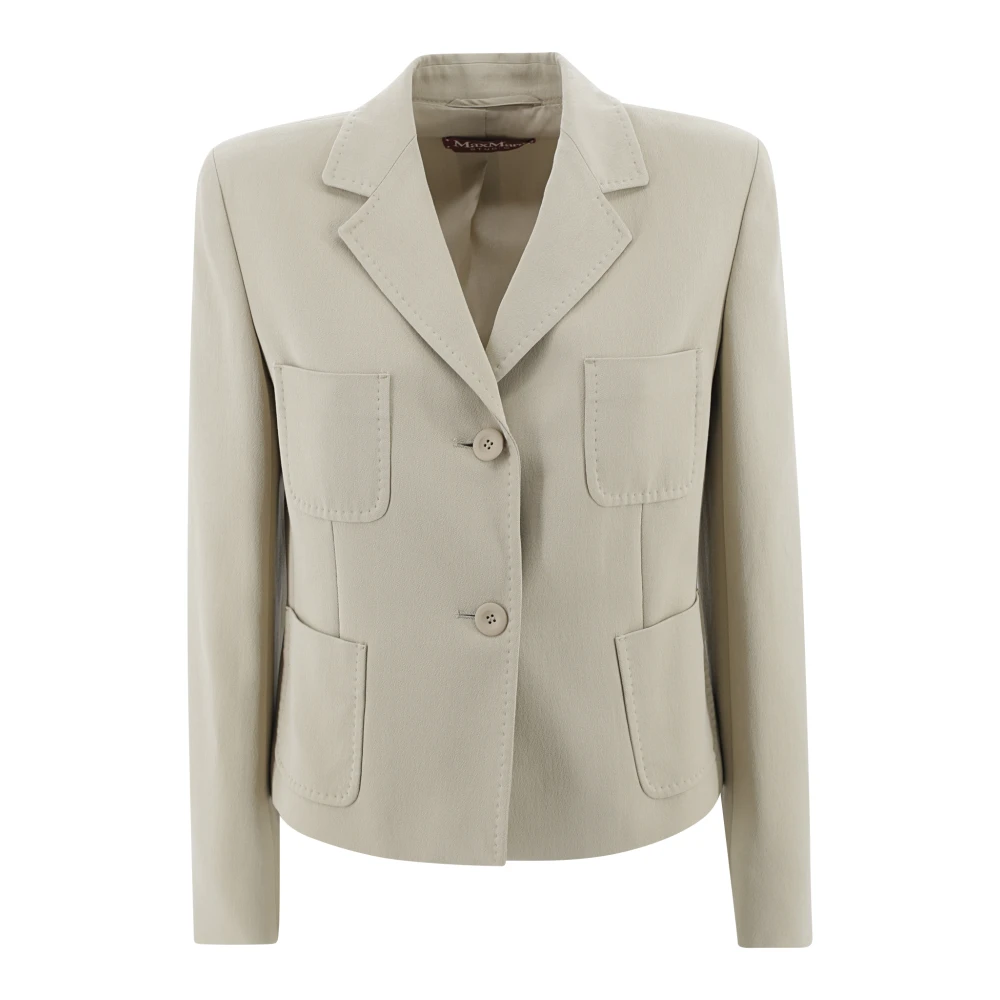 Max Mara Studio Boxy Cady Jas Room Beige Dames