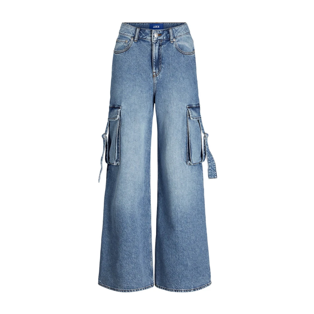 jack & jones Tokyo Wide Cargo Denim Jeans Blue Dames
