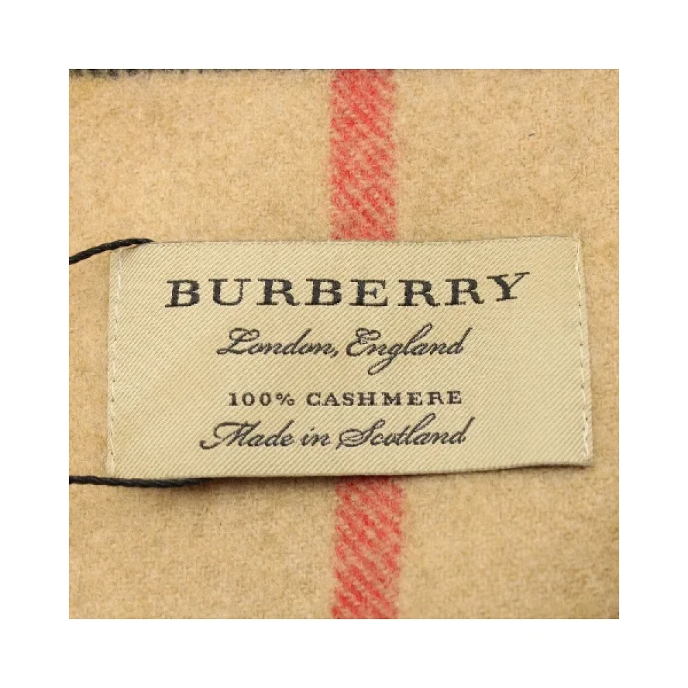 Burberry Vintage Tweedehands Bruin Wol Burberry Sjaal Brown Dames