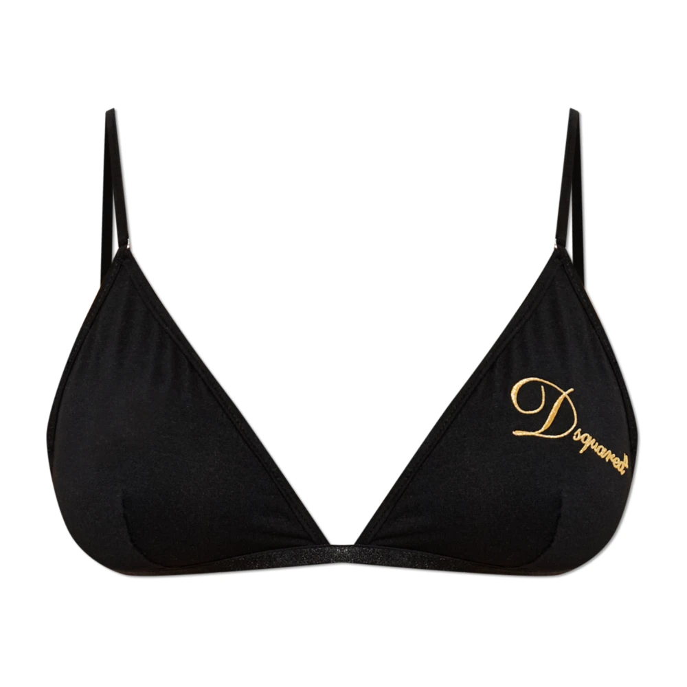 Dsquared2 Mujer Negro - Bralette Con Logo Bordado - Underwear - Xl