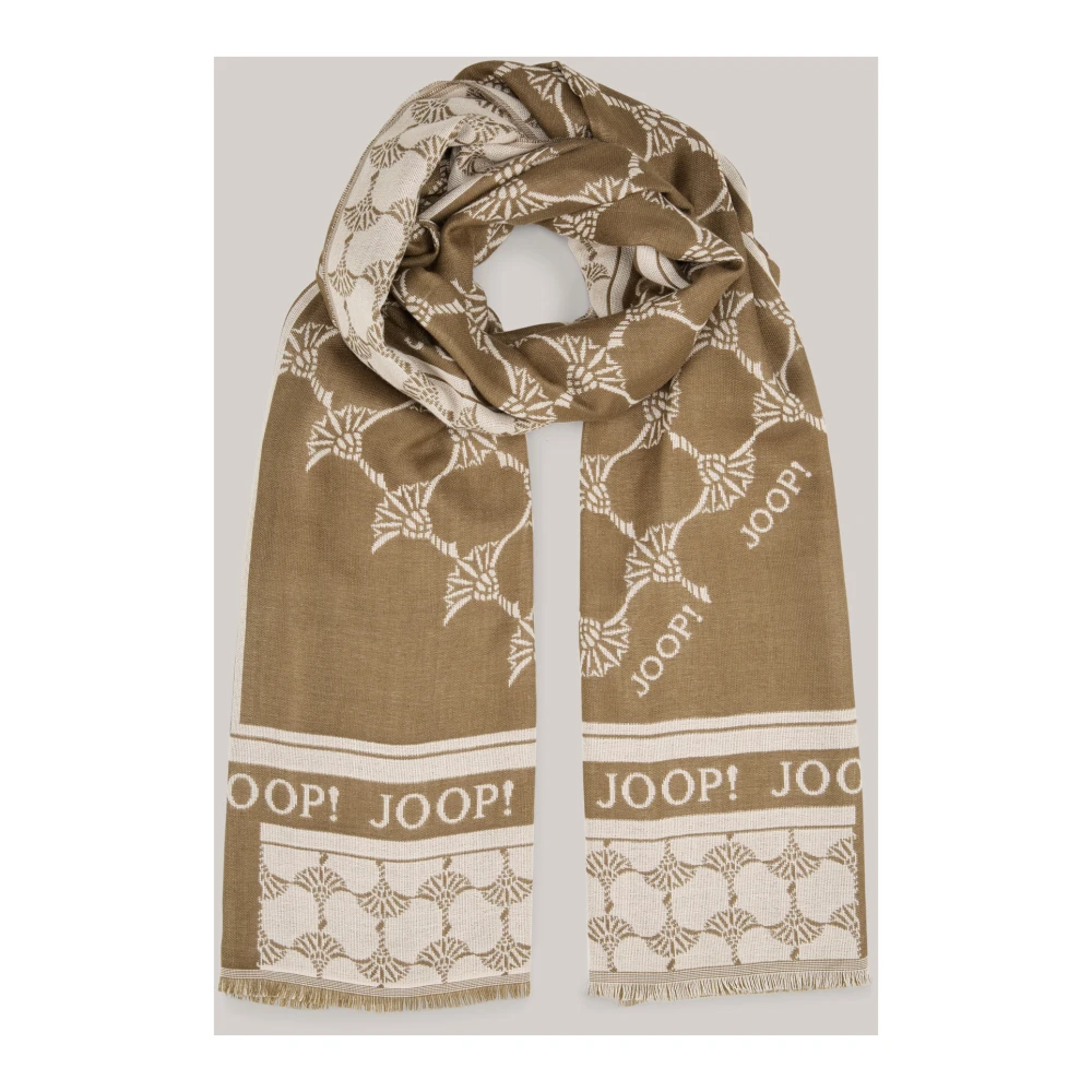 Joop! Elegante Sjaal met Bloemenpatroon Brown Dames