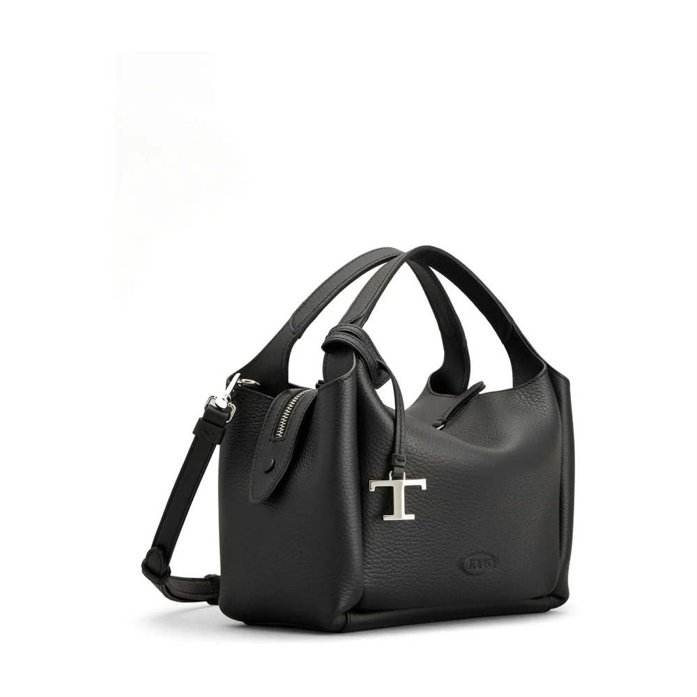 TOD'S Stijlvolle schoudertas in zwart Black Dames