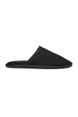 black-faux-fur-mule-slippers