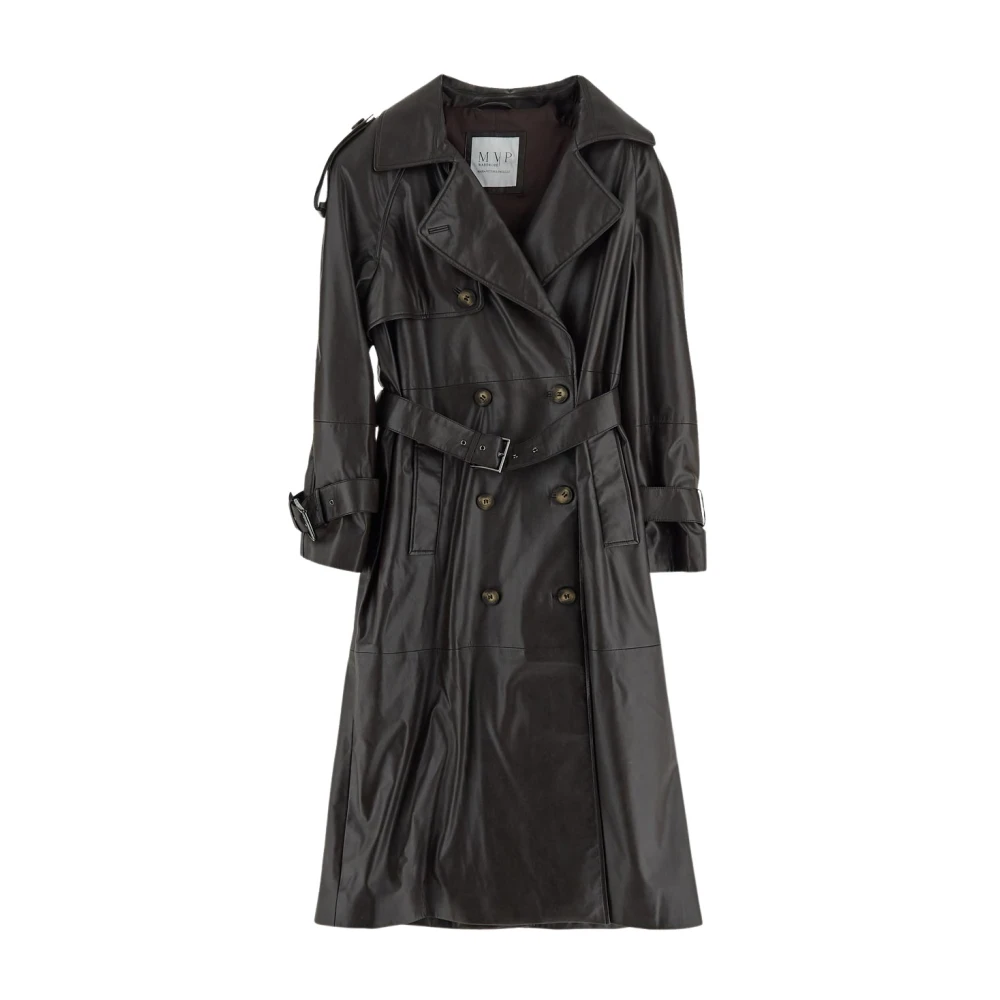 MVP wardrobe Stijlvolle Trenchcoat voor Vrouwen Brown Dames