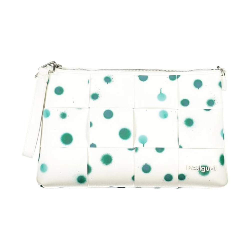 Desigual Polka Dot Handtas met Meerdere Compartimenten White Dames