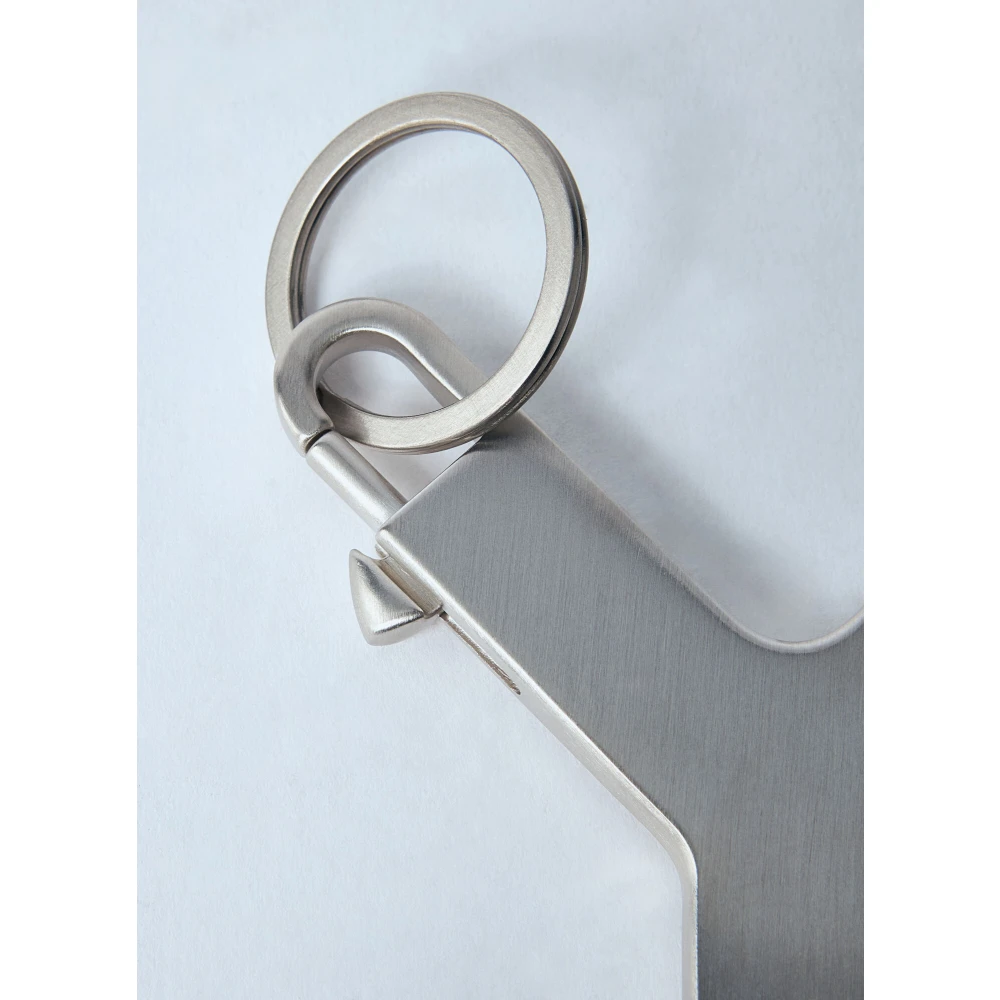 Rick Owens Sleutelhanger met Logo Gravure Gray Heren