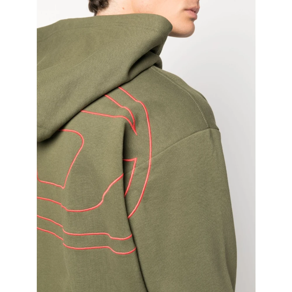 Diesel Hoodies Green Heren