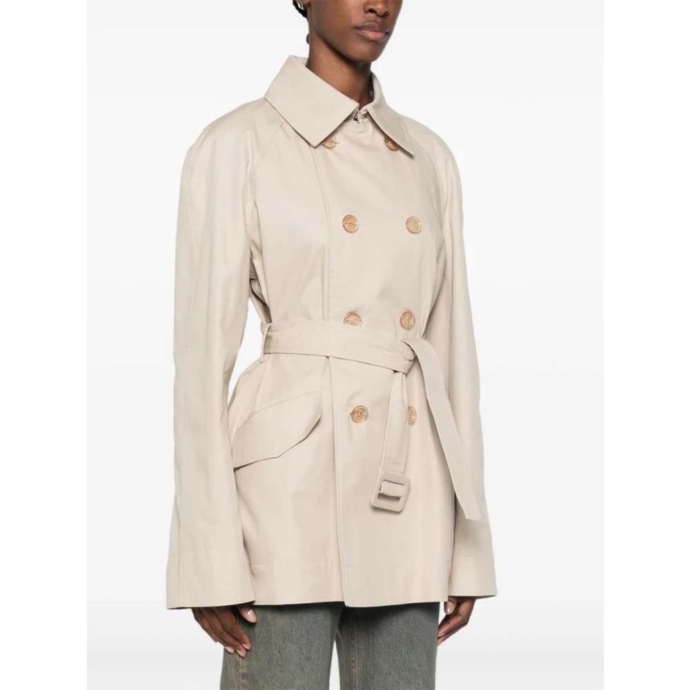 Moschino Ketting Link Trench Coat Beige Dames