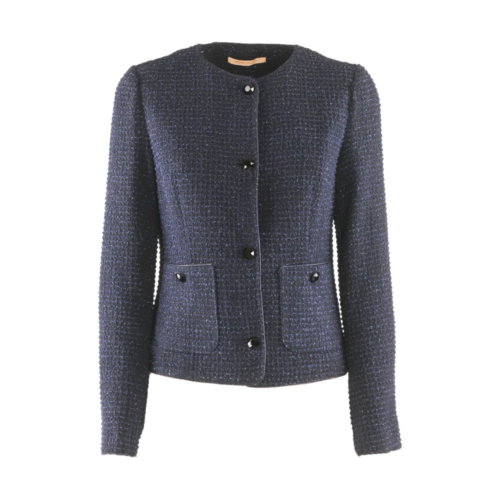 Pennyblack Katoenen jas met gelamineerde voering Blue Dames