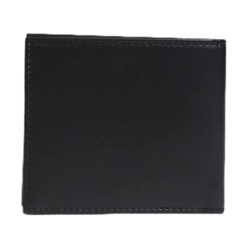 Boss Zwarte Leren Portemonnee Handtekeningkwaliteit Black Heren