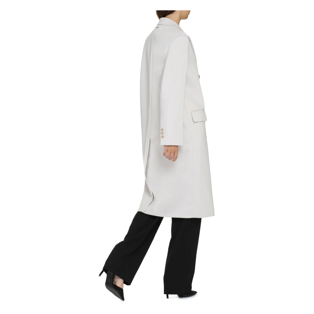 Calvin Klein Dubbelrijige wollen jas Gray Dames