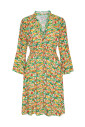 robe-courte-verte-a-fleurs-multicolores