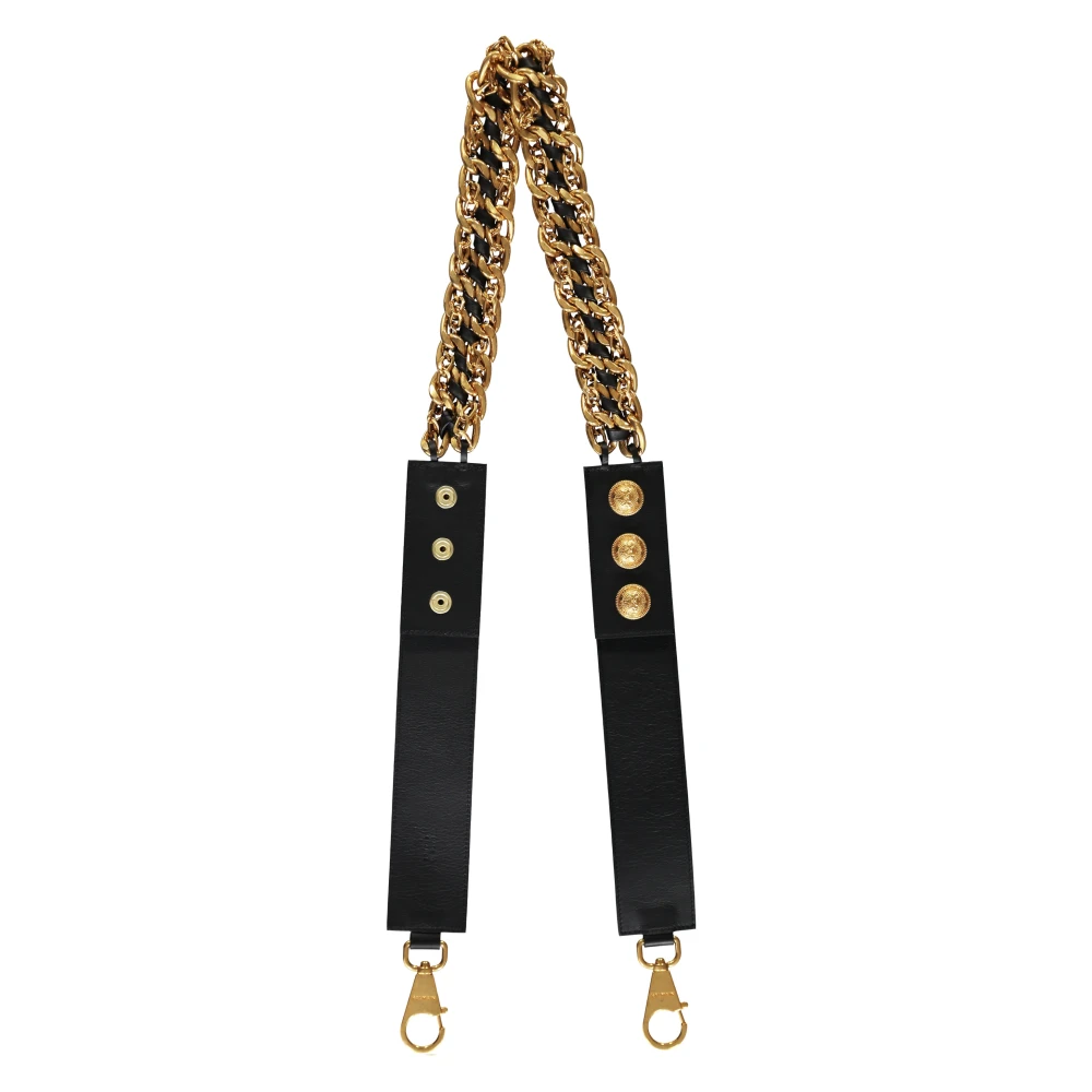 Balmain Ketting Schouderband met Goudkleurige Hardware Black Dames