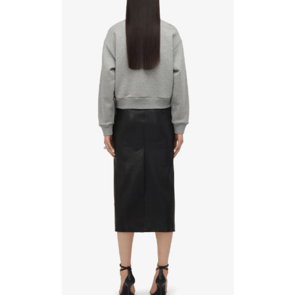 alexander mcqueen Grijze Sweater met Cut-Out Details Gray Dames