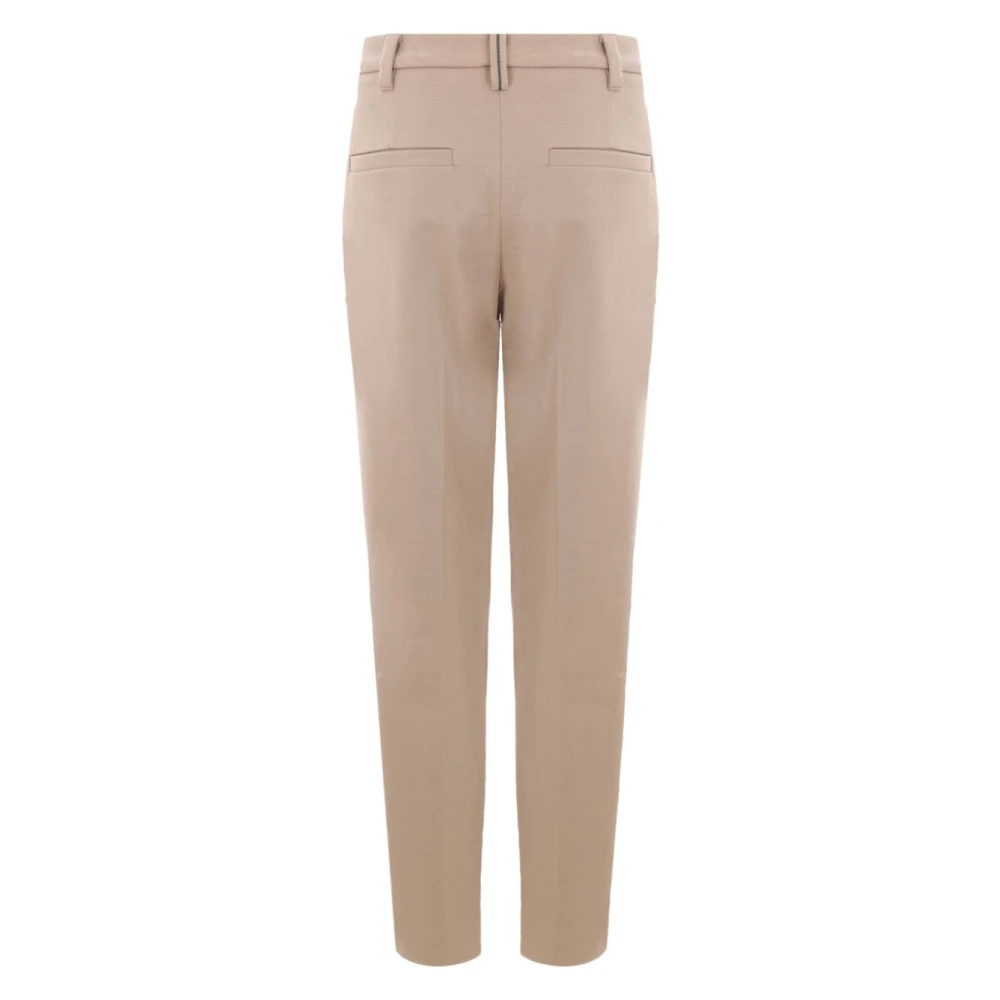 BRUNELLO CUCINELLI Beige Broek Aw24 Damesmode Beige Dames