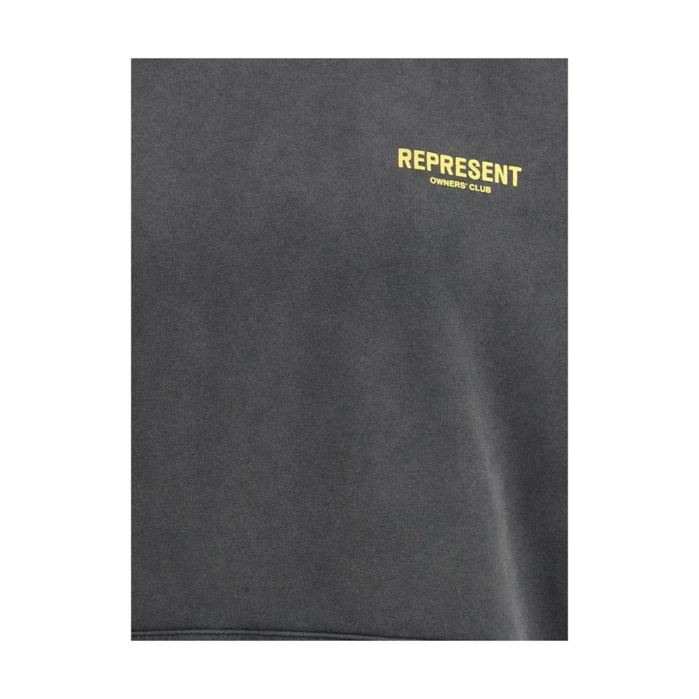 Represent Hoodie met monogramprint van katoen Gray Heren