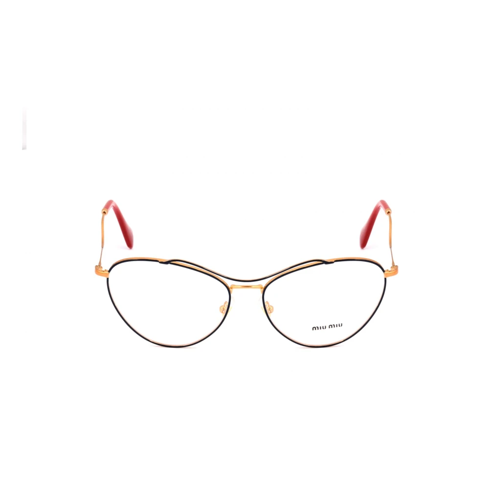 Miu Miu Metalliska Cat-Eye Glasögon - Glamorösa och Modernt Multicolor, Dam