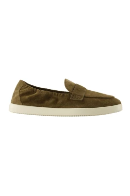 Brun läder balettsportloafers