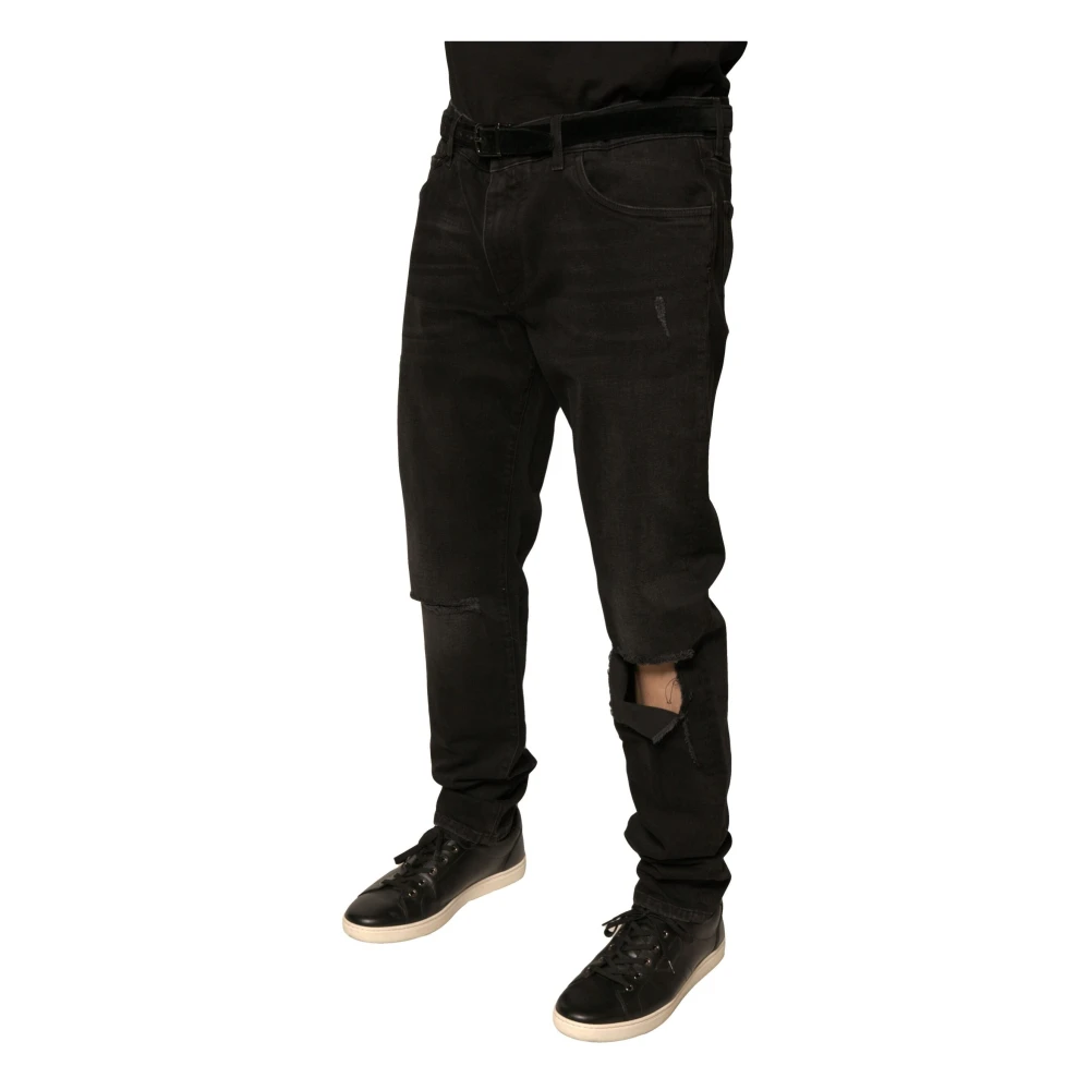 Dolce & Gabbana , Slim Fit Jeans, Male, Black, 3XL, Skinny Denim Jeans - Image 4