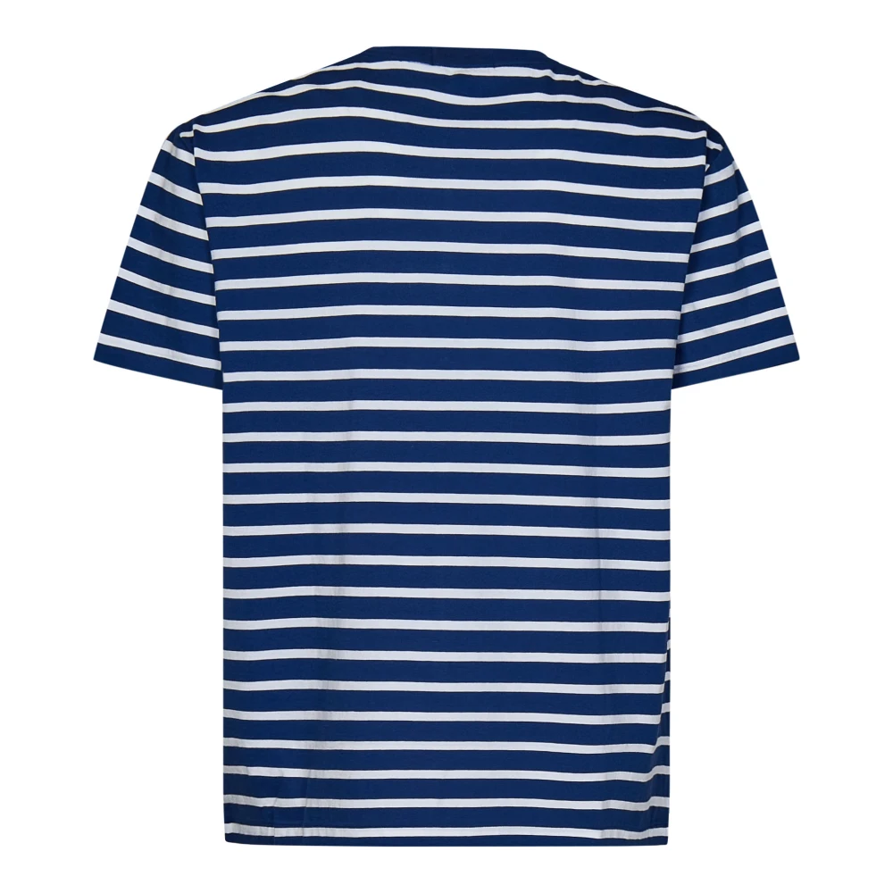 Polo Ralph Lauren Blauwe Gestreepte Polo T-shirts voor Heren Blue Heren