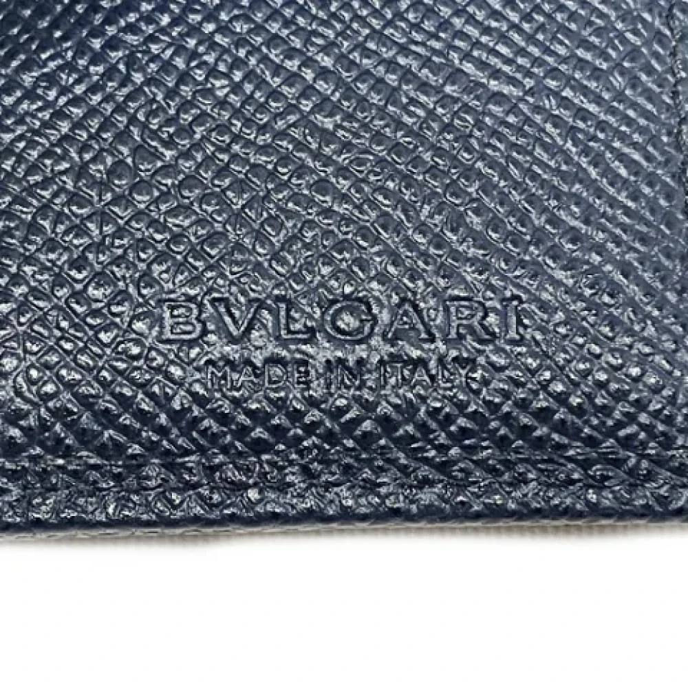 Bvlgari Vintage Pre-owned Leather key-holders Blue Unisex