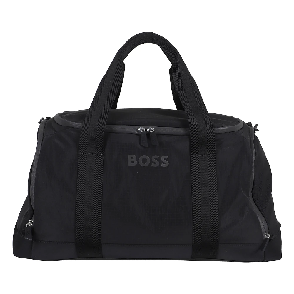 Hugo Boss Stijlvolle Holdall Tas voor Reizen Black Heren