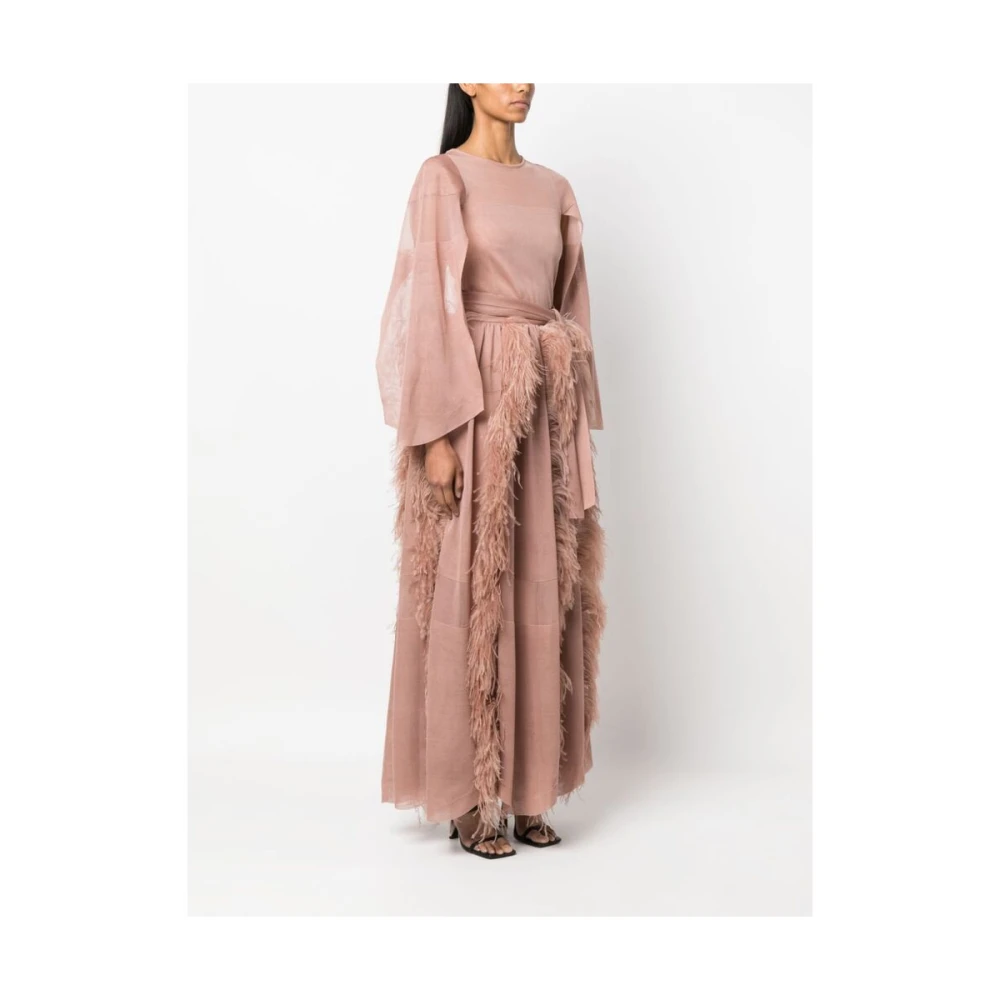 Antonino Valenti Blush Roze Zijden Maxi Jurk Pink Dames