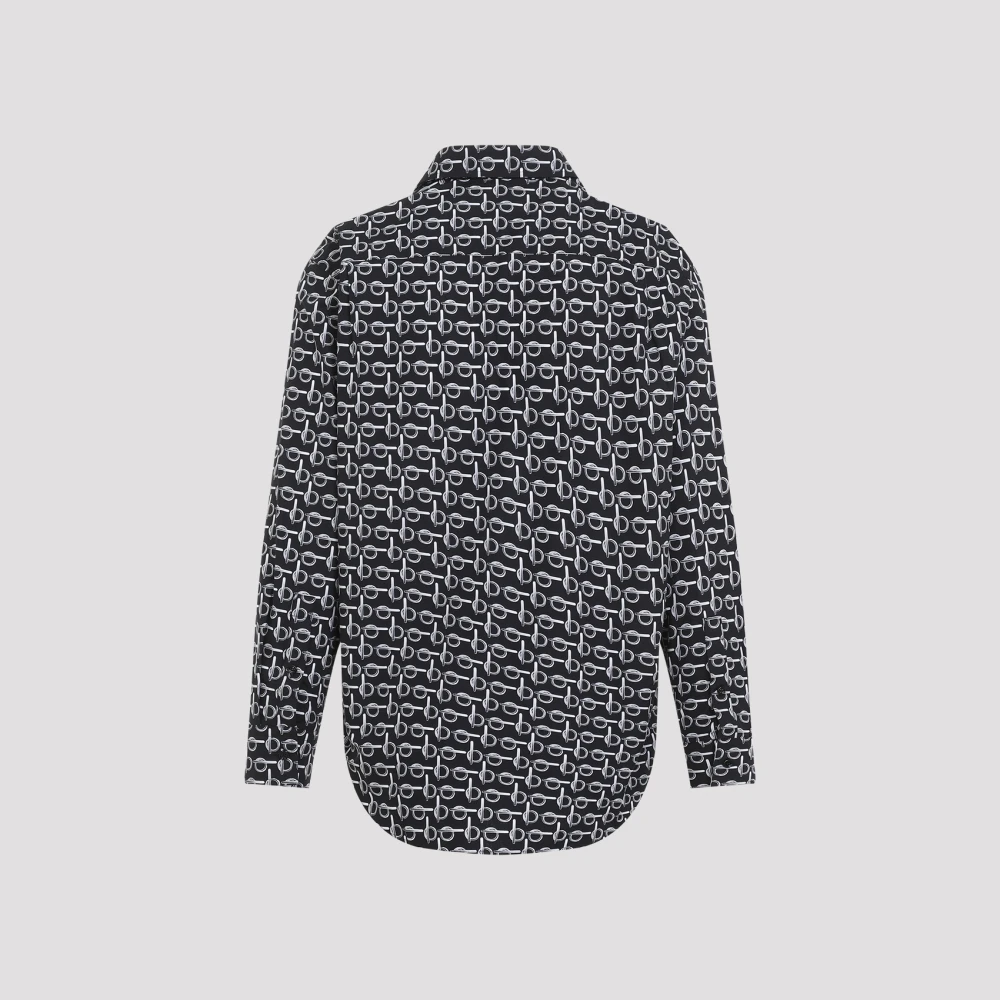 Burberry Zwarte Shirts voor Mannen Black Heren
