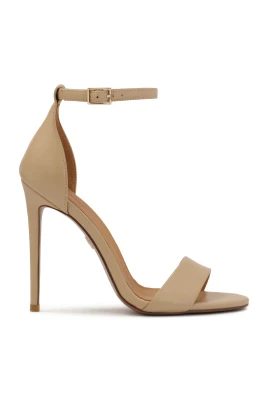 Beige högklackade sandaler