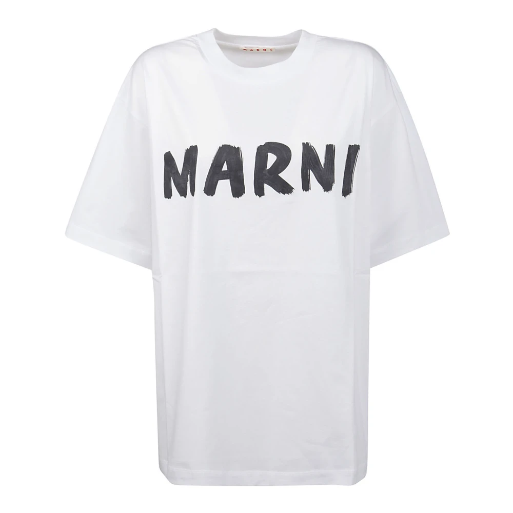 Marni Casual Katoenen T-shirt in Verschillende Kleuren White Dames