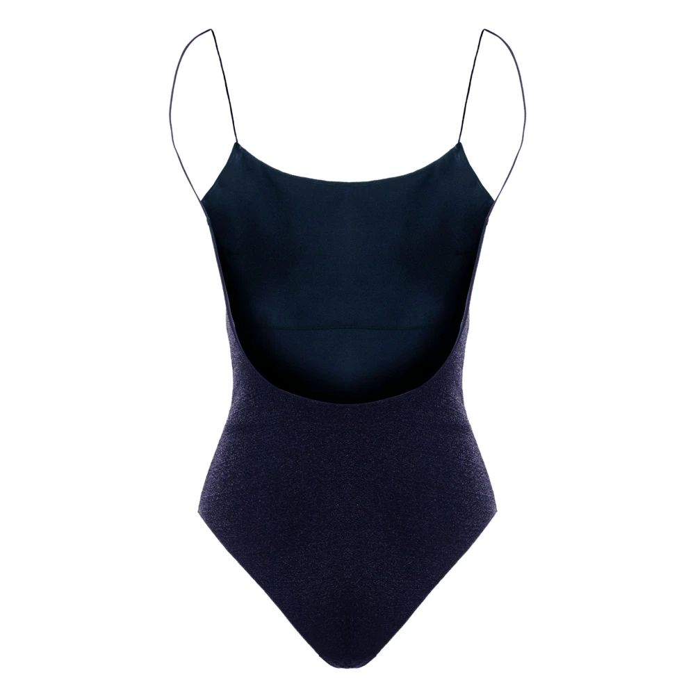Oseree Nachtblauwe Lurex Maillot Blue Dames
