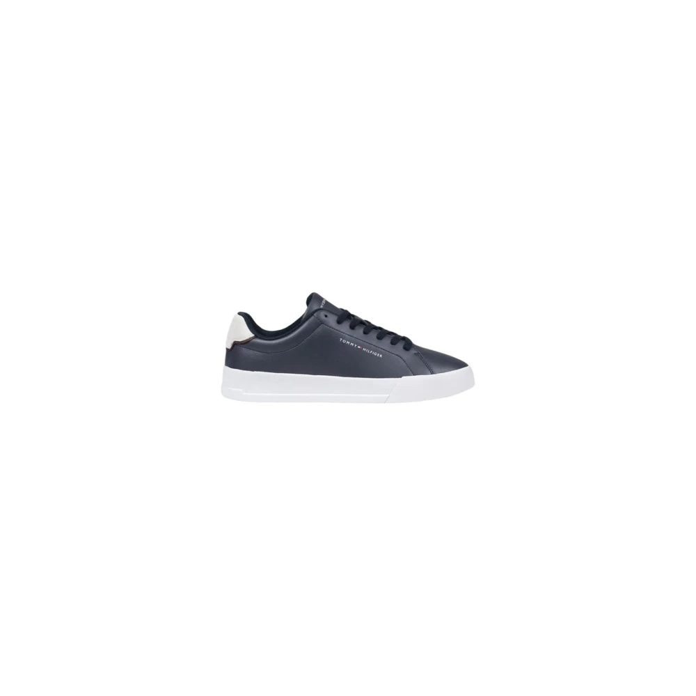 Tommy Hilfiger Mannelijk Blauw Schoenen Heren, 43 Eu, Leer, Leren Sneaker Collectie Lente/Zomer Mannen