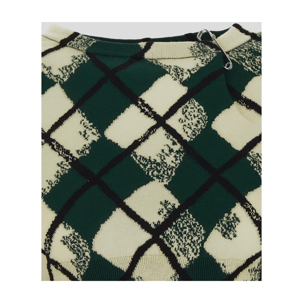 Burberry Katoenen cropped knitwear Green Dames