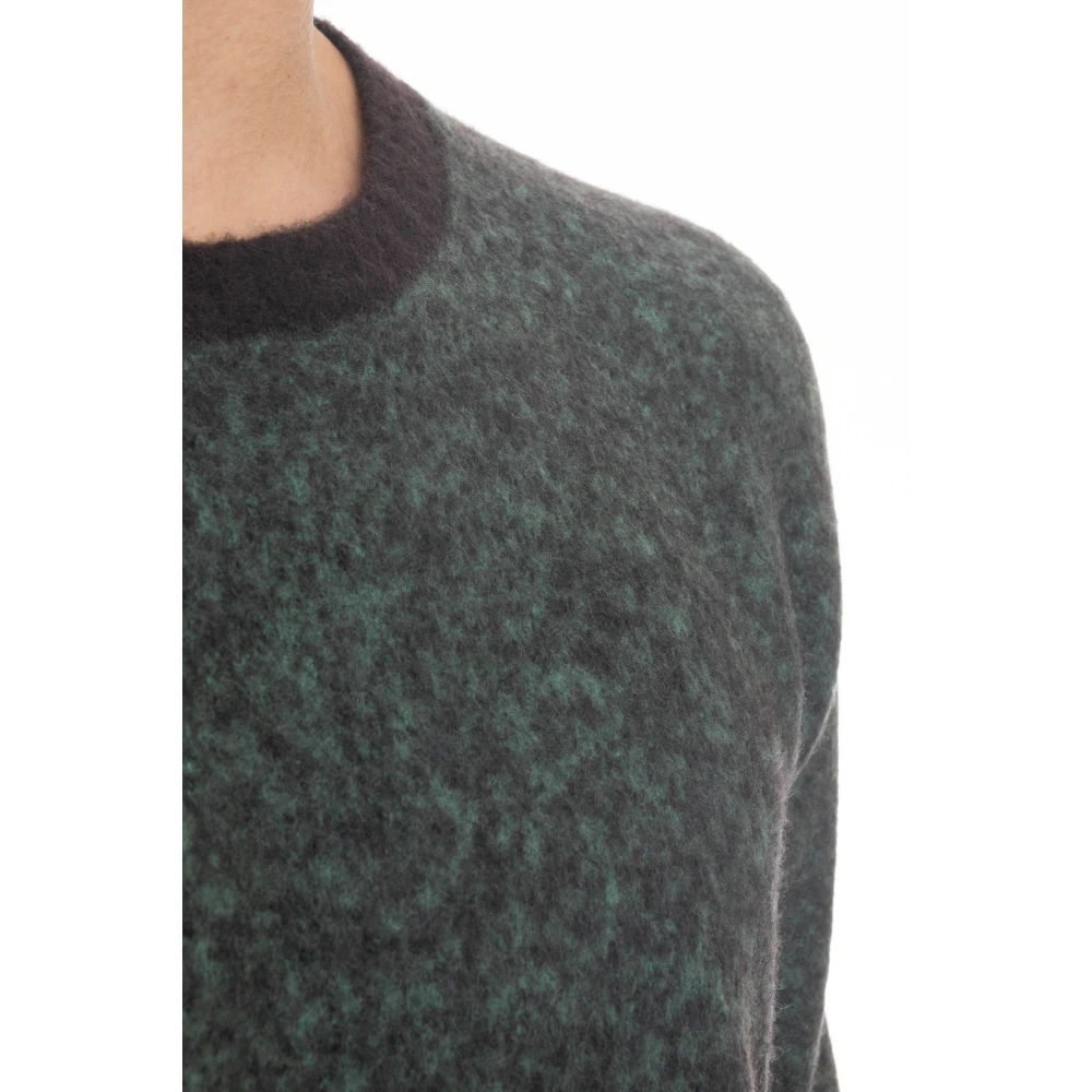 Drumohr Zachte wollen trui met contrastdetails Green Heren