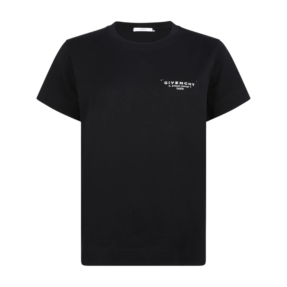 Givenchy Women's Black Logo Print T-Shirt - T-Shirts - L - Tops