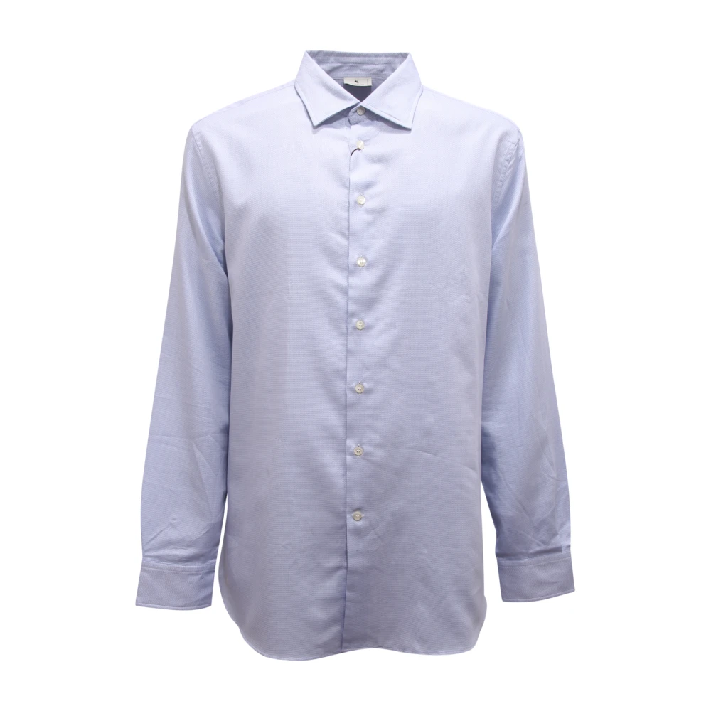 Etro Men's Blue Casual Shirts, S, Cotton Shirt Made In Italy