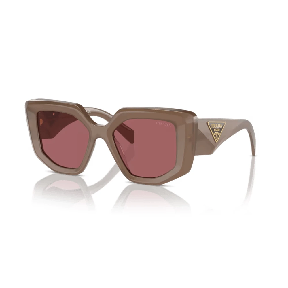 Prada Unisex Brown Square Sunglasses - Uv400 Protection - Sunglasses - 50 Mm - Accessories
