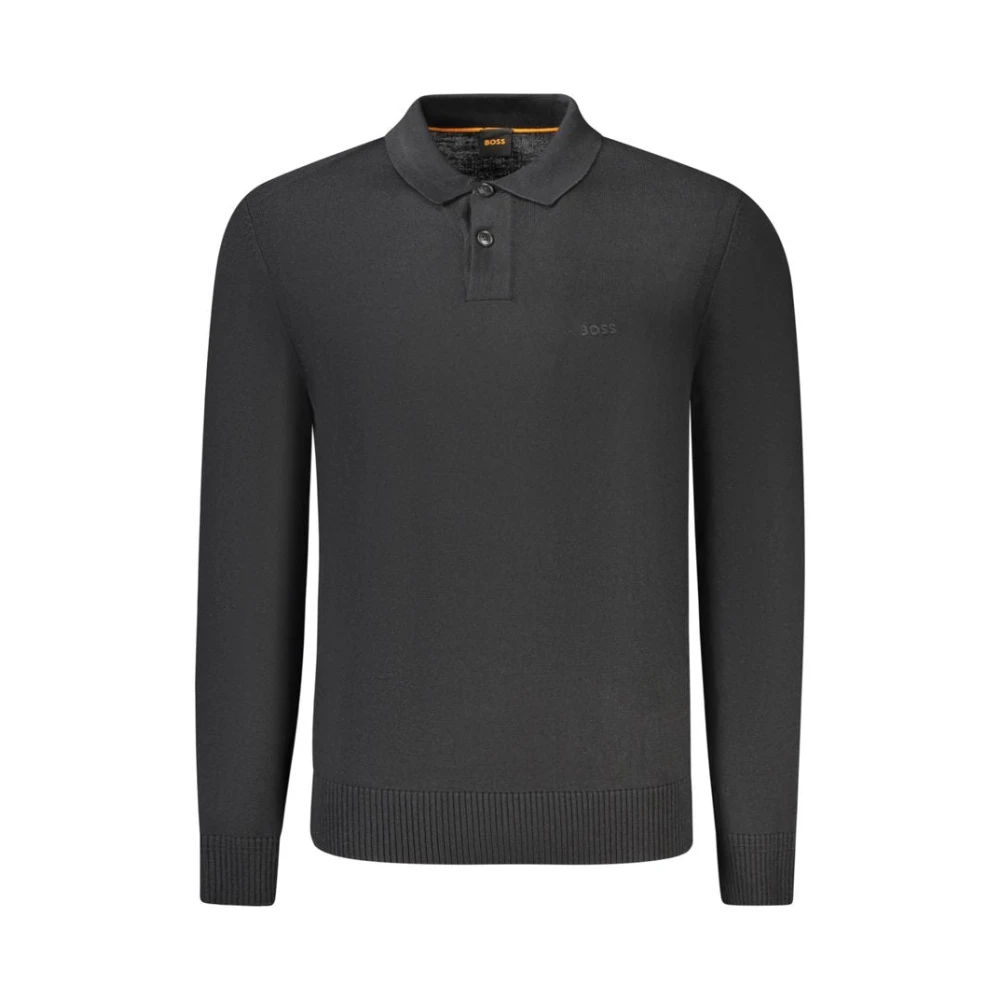 Hugo Boss Zwarte wollen trui Black Heren